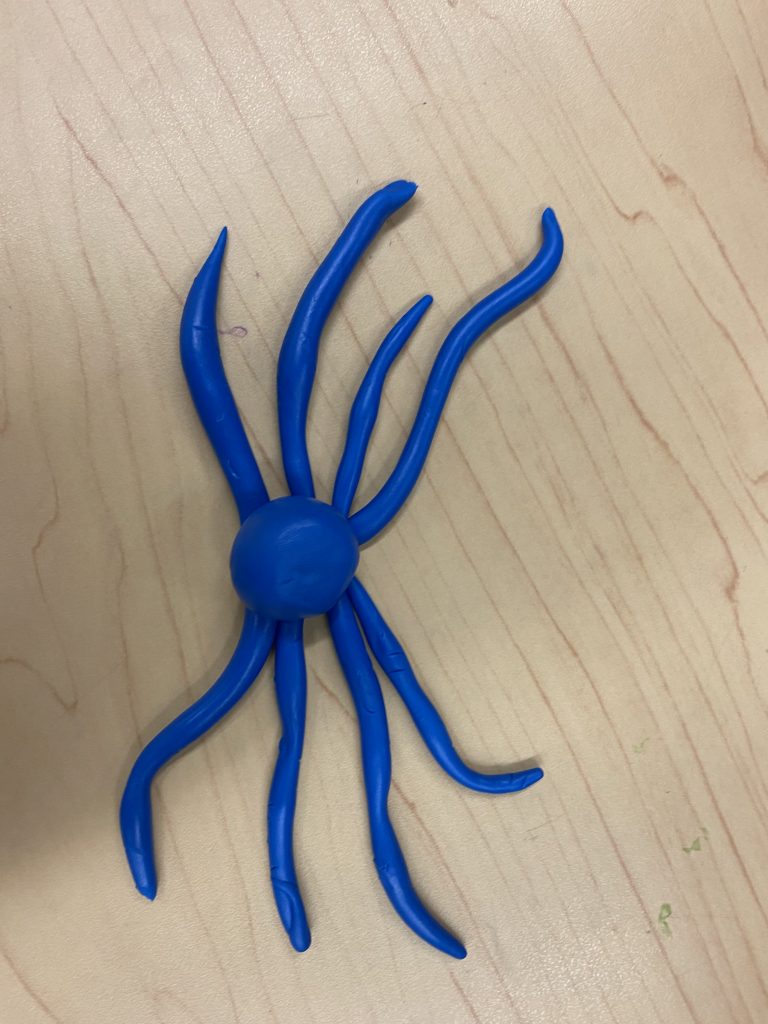 SPIDER sculptured by play dough