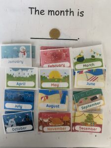 PEC Symbol Matching Month flash card
